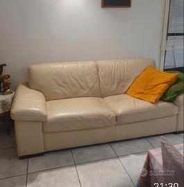 Divano 3 posti in vera pelle 