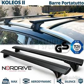 Barre Tetto per Renault Koleos 2 in Alluminio Nero