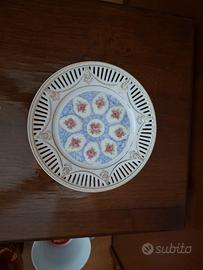 Piattino decorativo vintage porcellana traforata 