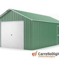 Baracca cantiere box 438x724 con saracinesca verde