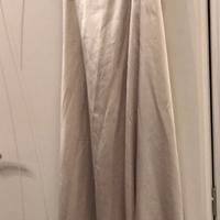 vestito lungo in raso colore avorio tg 42/44