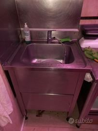 Lavandino in acciaio inox