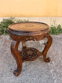 Tavolino portavaso in legno massello