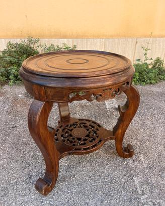 Tavolino portavaso in legno massello