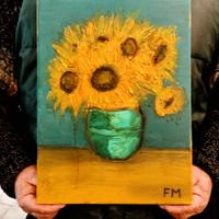 Quadro "Girasoli" - Dipinto a Olio su Tela 40x50