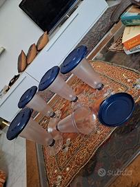 bicchieri plastica vintage Tupperware 