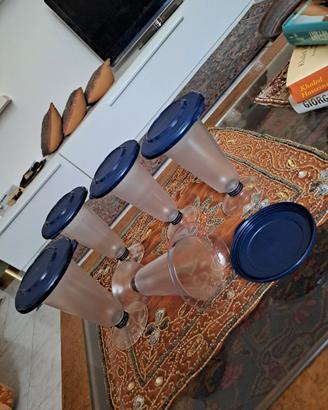 bicchieri plastica vintage Tupperware 