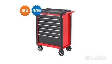 Carrello "master" 7 cassetti rosso/nero con sistem