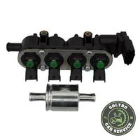 4 INIETTORI LANDI RENZO VERDE GPL FLAUTO E SENSORE