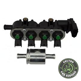 4 INIETTORI LANDI RENZO VERDE GPL FLAUTO E SENSORE