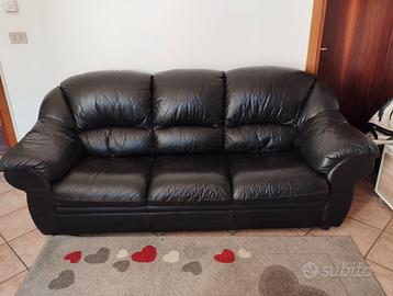 Divano pelle nero