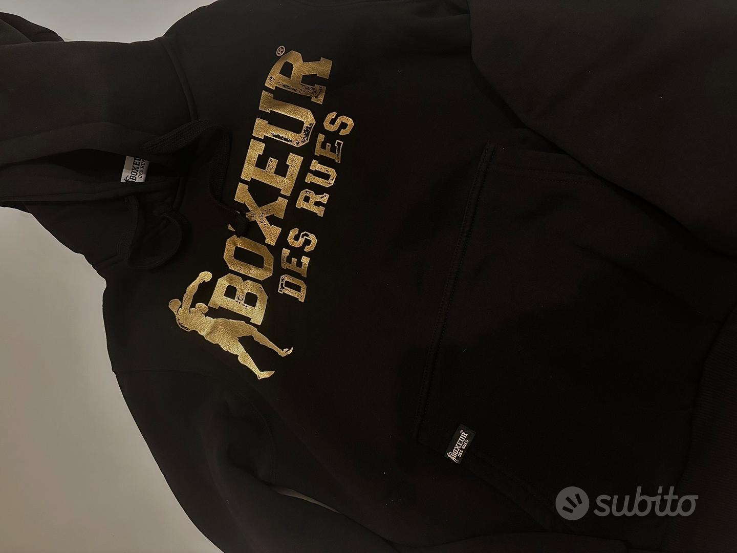 Felpa Nera e Oro Boxeur des rues Abbigliamento e Accessori In