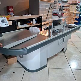 Banco cassa motorizzato con nastro trasportatore