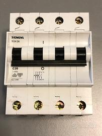 Interruttore magnetotermico Siemens C20 6000 4p