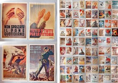 Manifesti epoca fascismo, lotto 3bis da 2pz vari