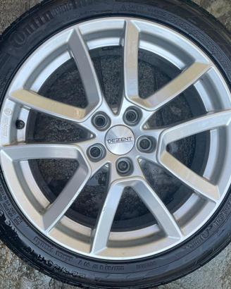 Kit 4 cerchi in lega DEZENT17 + gomme continental