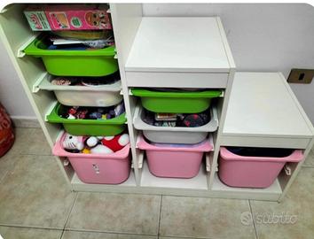 Mobiletto porta giocattoli con cassetti