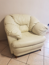 Poltrona in vera pelle