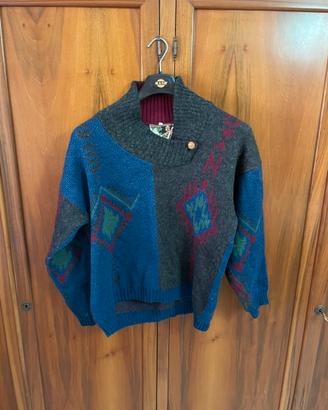 Maglione dolcevita Lana Uomo Vintage fine anni 90