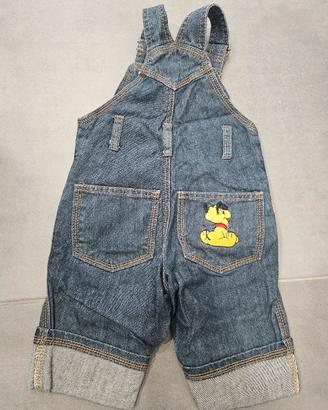 Salopette jeans Disney Pluto 4 / 6 mesi 68 cm
