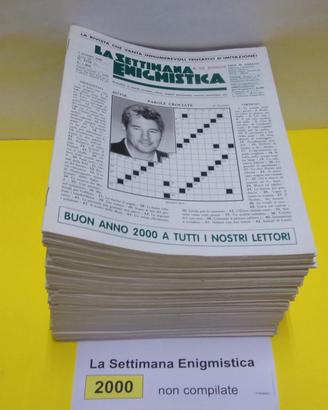 LA SETTIMANA ENIGMISTICA, anno 2000, NON compilati