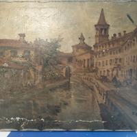 Quadro olio su tela di Giuseppe Riva cm 70x50