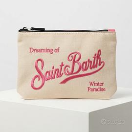 Mc2 Saint Barth Pochette in Tela Beige e Rosa