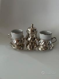 Set tazzineTognana zuccheriera Silver Plated