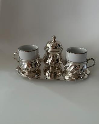 Set tazzineTognana zuccheriera Silver Plated