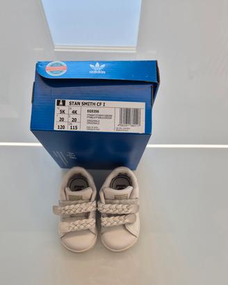 Scarpe Adidas Stan Smith bambina n.20 bianche