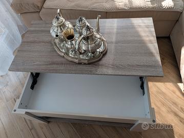 Tavolino apribile con contenitore 