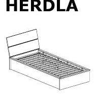 Letto singolo Ikea Herdla bianco con contenitore