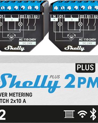 Interruttore Shelly Plus 2PM pack 2 pezzi INS810