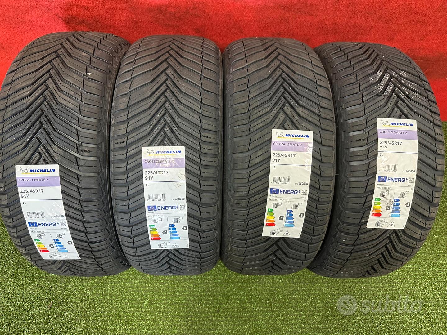 N°4 pneumatici 225/45 R17 91Y M+S MICHELIN CROSSCLIMATE 2 4 STAGIONI  DOT2022