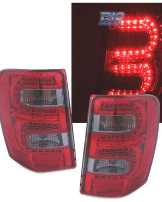FANALI A LED JEEP GRAND CHEROKEE 99-05 ROSSO AFFUM