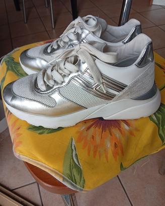 Hogan bianche e argento numero 37