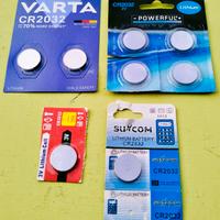 8 BATTERIE AL LITIO (VARIE MARCHE) CR2032 3V