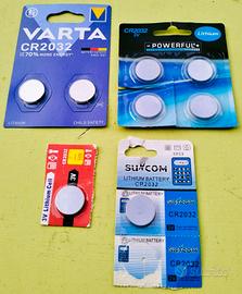 8 BATTERIE AL LITIO (VARIE MARCHE) CR2032 3V