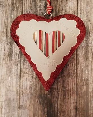 Cuore in metallo, decorazione di Natale
