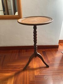 Tavolino e colonna in legno,inizio’900