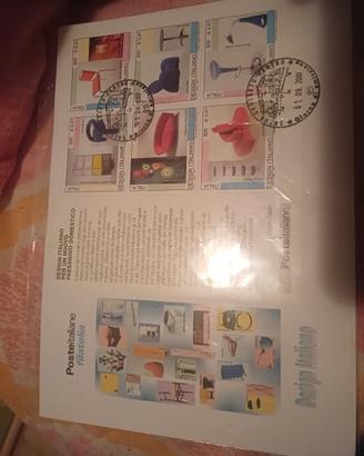 design italiano foglio con annullo 