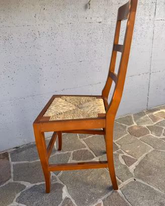 in massello con seduta inpagliata tradizionale