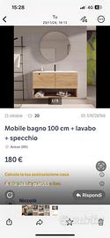 NUOVO Mobile Bagno sospeso  in ROVERE