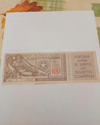 pubblicità lotteria solidarietà nazionale 1949
