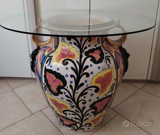 orcio tavolino di ceramica di castelli 