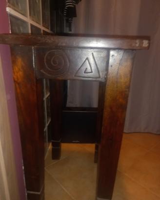 tavolino etnico legno massello