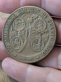 Medaglia anniversario Porto Rico bronzo