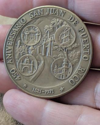Medaglia anniversario Porto Rico bronzo
