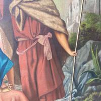 Antico dipinto olio su tela metádell’800