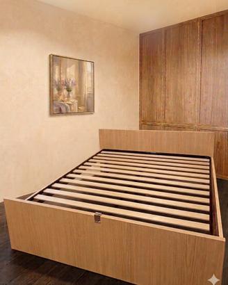 Armadio 4 ante (200x60 cm)+Letto (160x200)+comodin